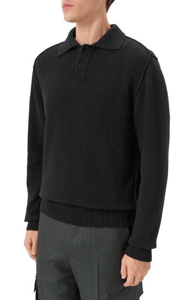Поло из шерсти и кашемира DANIELE FIESOLI черного цвета по цене 25000 руб., арт. DF1130, фото 3 Поло из шерсти и кашемира DANIELE FIESOLI, арт. DF1130, фото 3