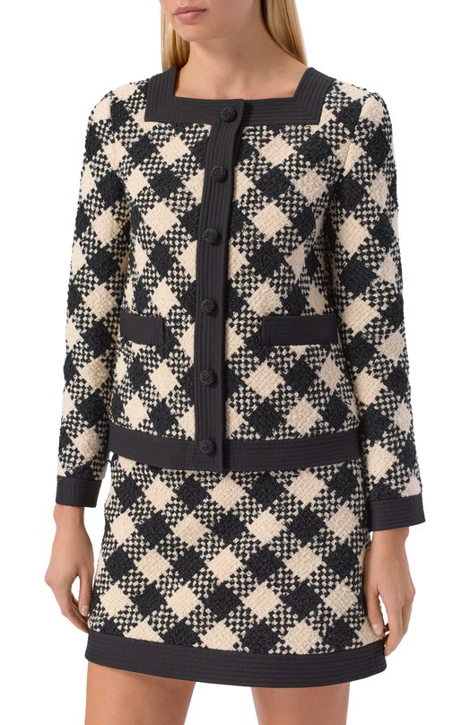 Твидовый жакет Valentino 8B3CE535/9WK Разноцветный  8B3CE535/9WK Фото 3