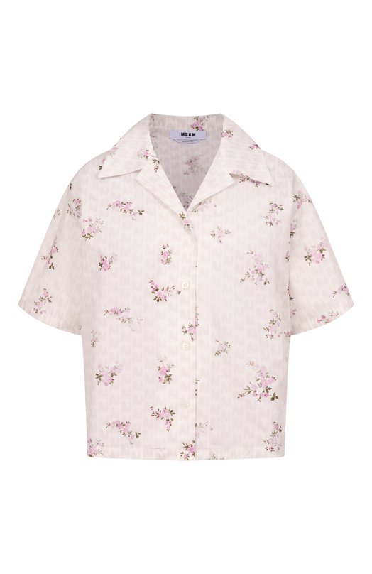 Хлопковая рубашка MSGM 4041MDE20/267154 Белый 4041MDE20/267154