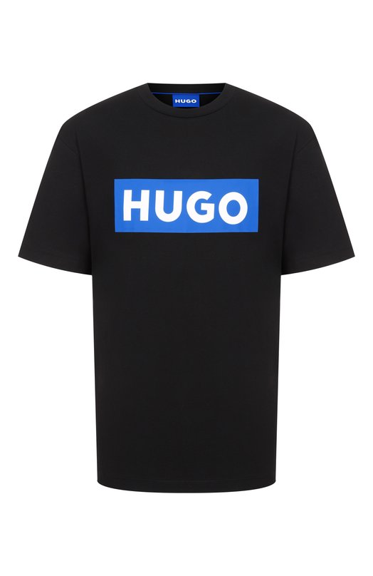 Хлопковая футболка HUGO Blue 50522376 Чёрный 50522376