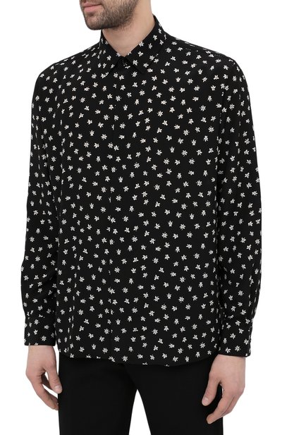 Шелковая рубашка SAINT LAURENT, арт. 646850/Y2C86, фото 3