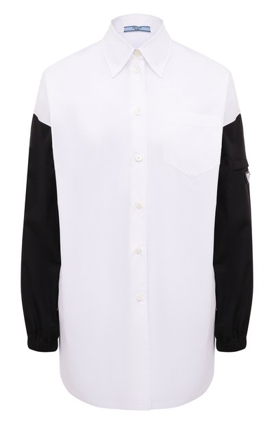 Женская хлопковая рубашка PRADA, арт. P415F-10UR-F0964-212