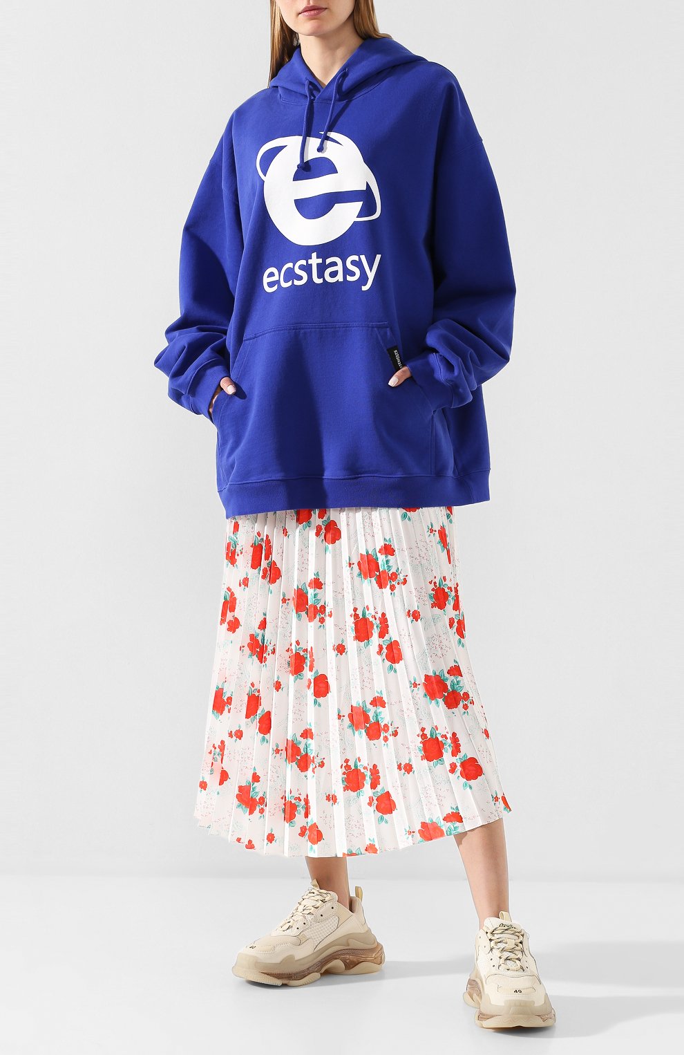 Хлопковое худи VETEMENTS, арт. SS20TR368 1624/W/BLUE, фото 2