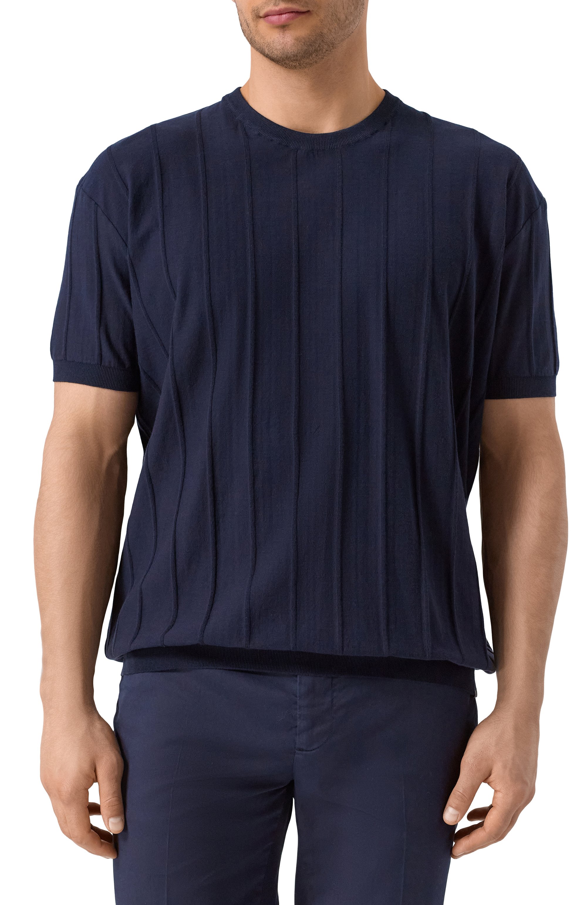 Хлопковый джемпер PAUL&SHARK темно-синего цвета по цене 43950 руб., арт. 25411508/3XL, фото 3 Хлопковый джемпер PAUL&SHARK, арт. 25411508/3XL, фото 3