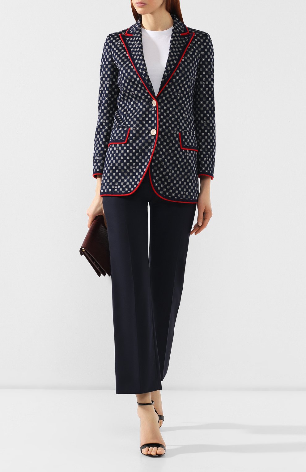 Хлопковый жакет GUCCI синего цвета по цене 158000 руб., арт. 550723/ZAAEN, фото 2 Хлопковый жакет GUCCI, арт. 550723/ZAAEN, фото 2