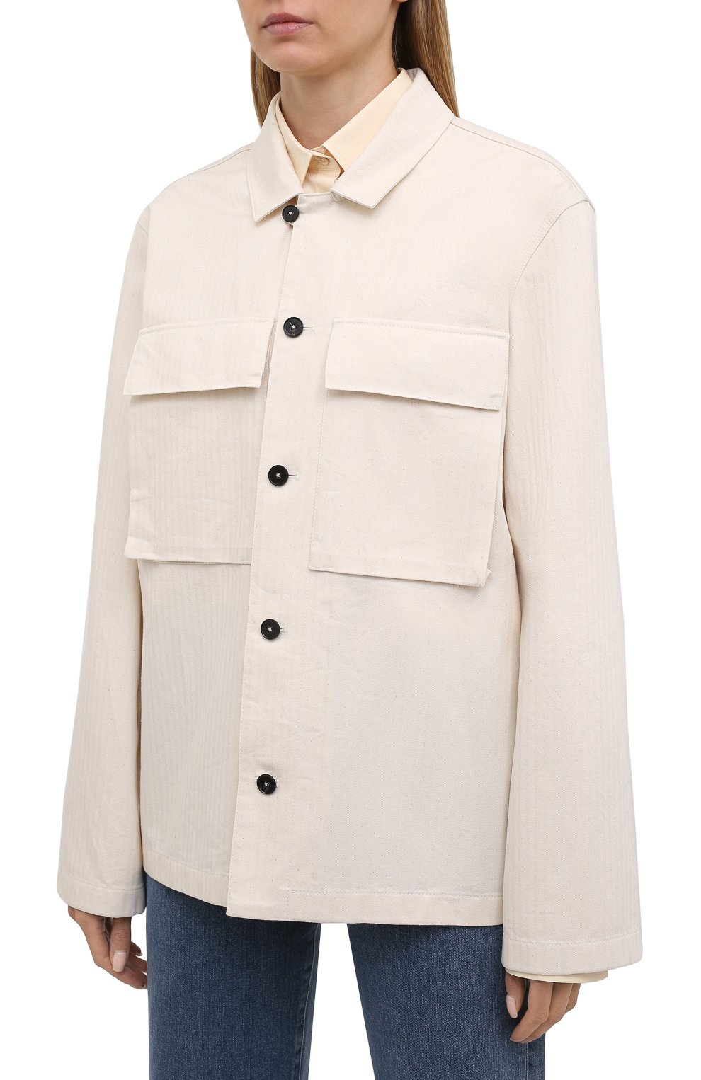 Хлопковая рубашка JIL SANDER, арт. JPPS600205-WS241900, фото 3
