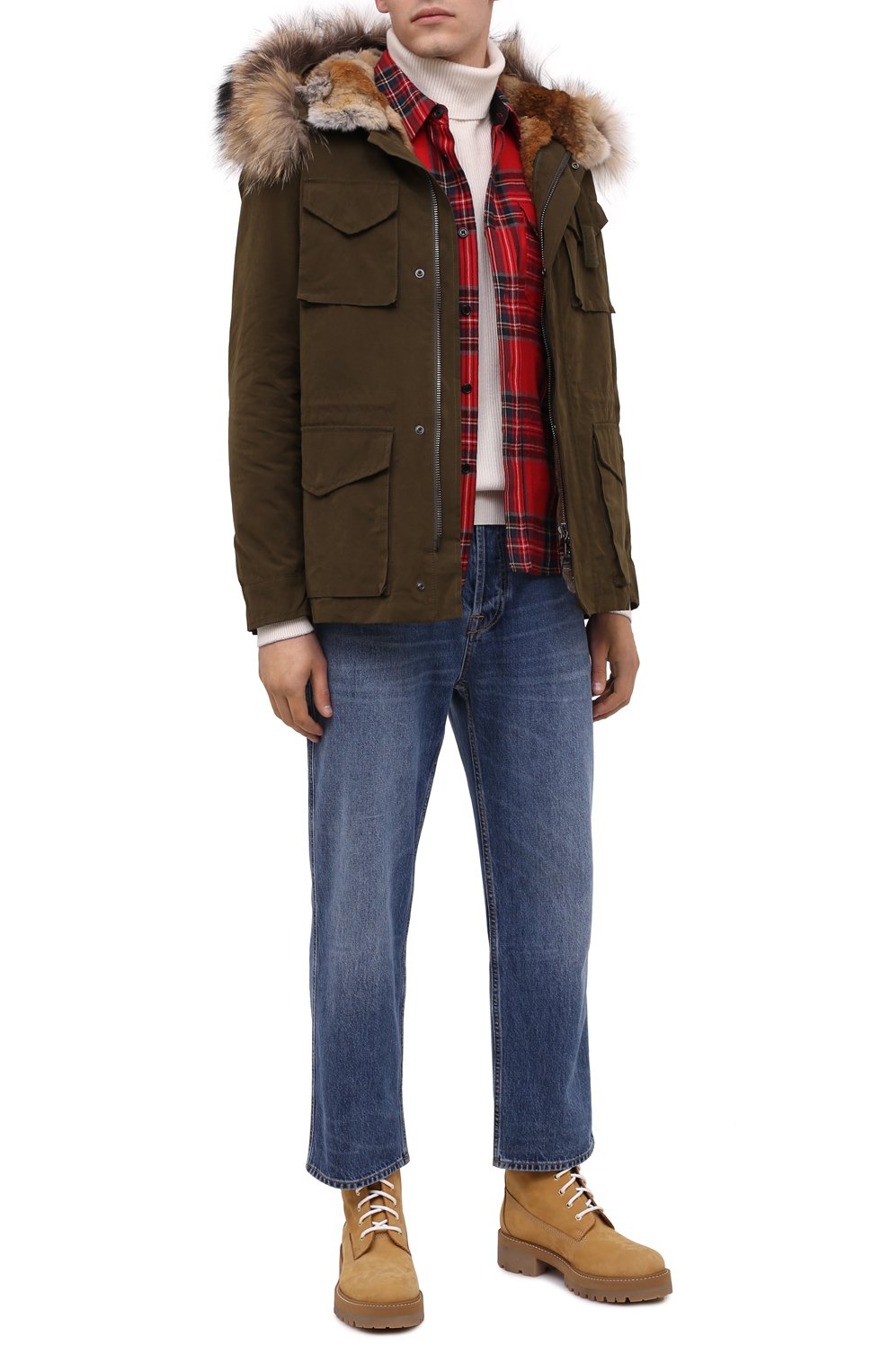 Парка с меховой подкладкой BARBED зеленого цвета по цене 199500 руб., арт. A20-FJMC20TMC, фото 3 Парка с меховой подкладкой BARBED, арт. A20-FJMC20TMC, фото 3