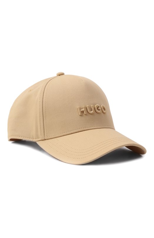 Хлопковая бейсболка HUGO 50533410 Бежевый 50533410