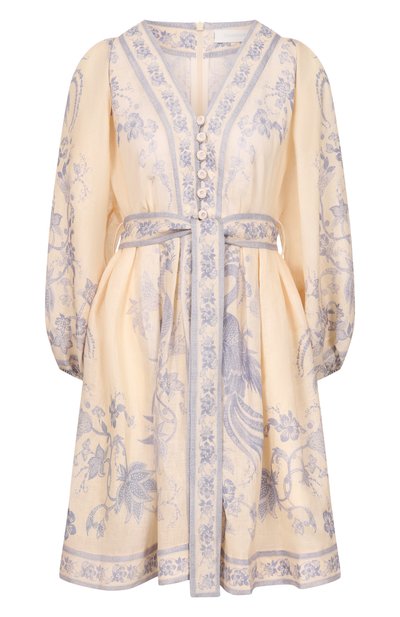 Женское льняное платье ZIMMERMANN, арт. 3500DSS262