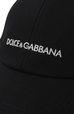 Мужская хлопковая бейсболка DOLCE & GABBANA темно-синего цвета, арт. GH886Z/GH207 | Фото 4 (Материал: Текстиль, Хлопок; Материал сплава: Проставлено; Нос: Не проставлено)