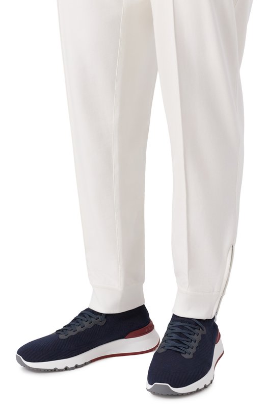 Текстильные кроссовки Brunello Cucinelli MZUPMB0252 Синий  MZUPMB0252 Фото 3
