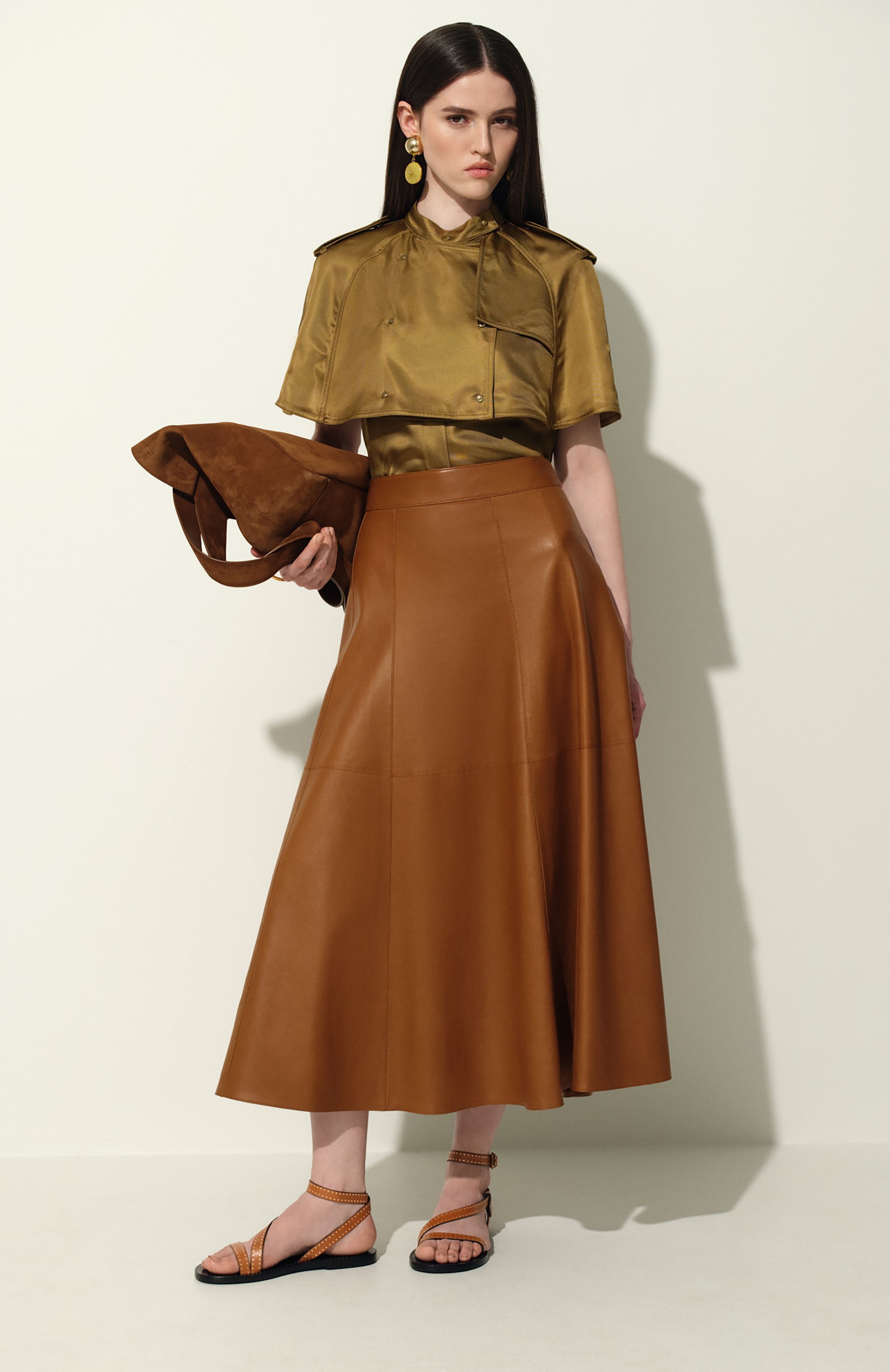 Кожаная юбка SAINT LAURENT, арт. 815238/Y50A2, фото 7