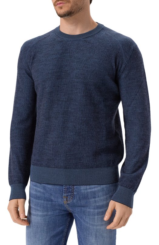 Джемпер из кашемира и шерсти Brioni UMQ90L/0CK12 Синий  UMQ90L/0CK12 Фото 3