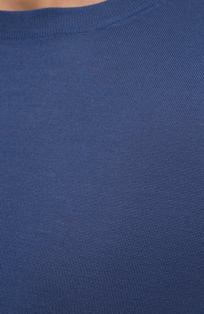 Джемпер из шерсти и кашемира BRUNELLO CUCINELLI синего цвета по цене 76500 руб., арт. M2400100, фото 5 Джемпер из шерсти и кашемира BRUNELLO CUCINELLI, арт. M2400100, фото 5
