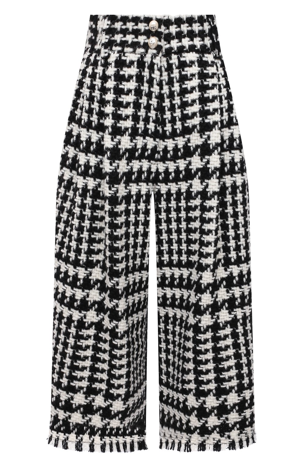 Кюлоты DOLCE & GABBANA черно-белого цвета по цене 120500 руб., арт. FTCAXT/FMMGX, фото 1 Кюлоты DOLCE & GABBANA, арт. FTCAXT/FMMGX, фото 1