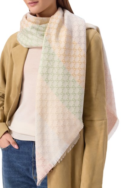 Шаль из вискозы и хлопка GUCCI, арт. 558274/3GC46, фото 2