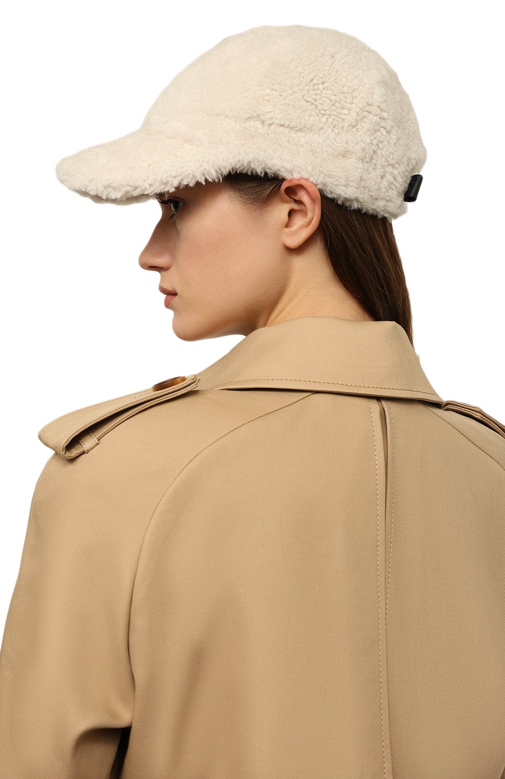 Меховая бейсболка из овчины YVES SALOMON, арт. 23WAA157XXMECL, фото 2