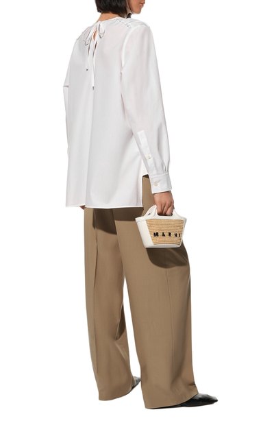 Хлопковая блузка MARNI, арт. CAMA0462A1/UTCZ56, фото 2