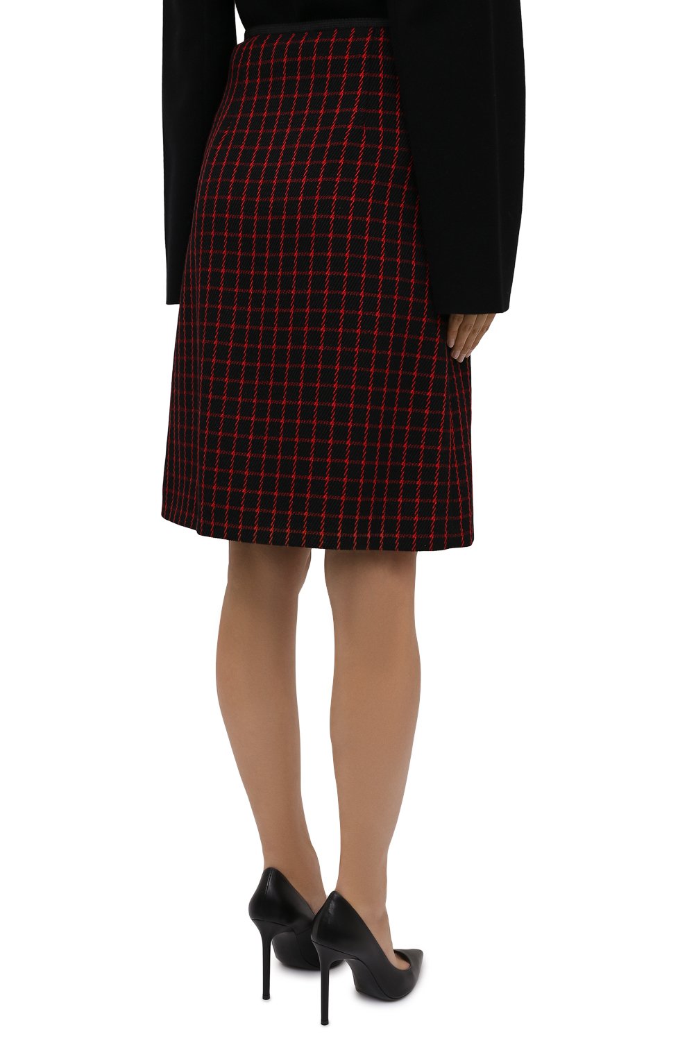 Шерстяная юбка MIU MIU красного цвета по цене 140000 руб., арт. MG1665-1ZGW-F0N98, фото 4 Шерстяная юбка MIU MIU, арт. MG1665-1ZGW-F0N98, фото 4