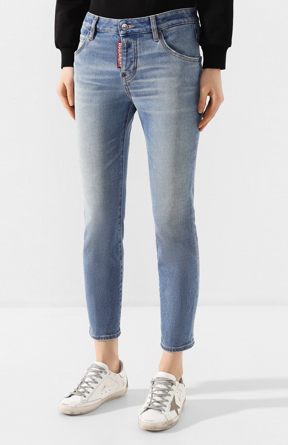 Джинсы DSQUARED2 синего цвета по цене 54600 руб., арт. S75LB0324/S30662, фото 3 Джинсы DSQUARED2, арт. S75LB0324/S30662, фото 3