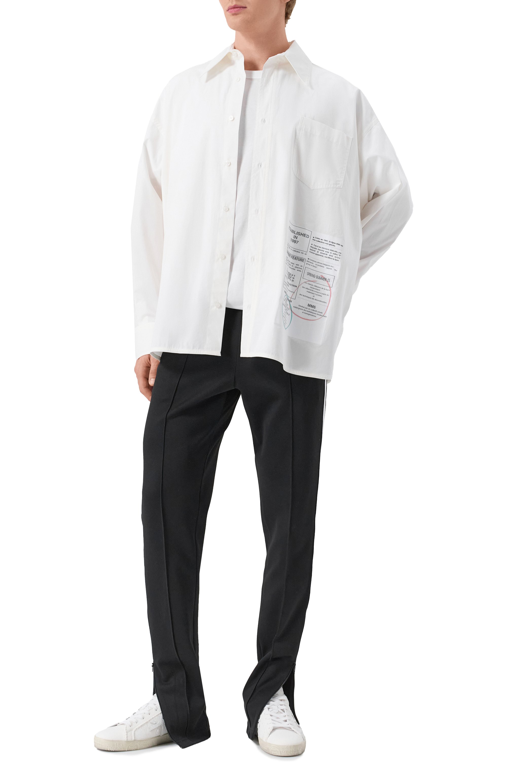 Хлопковая рубашка MM6, арт. SH0DT0027/M35152, фото 2