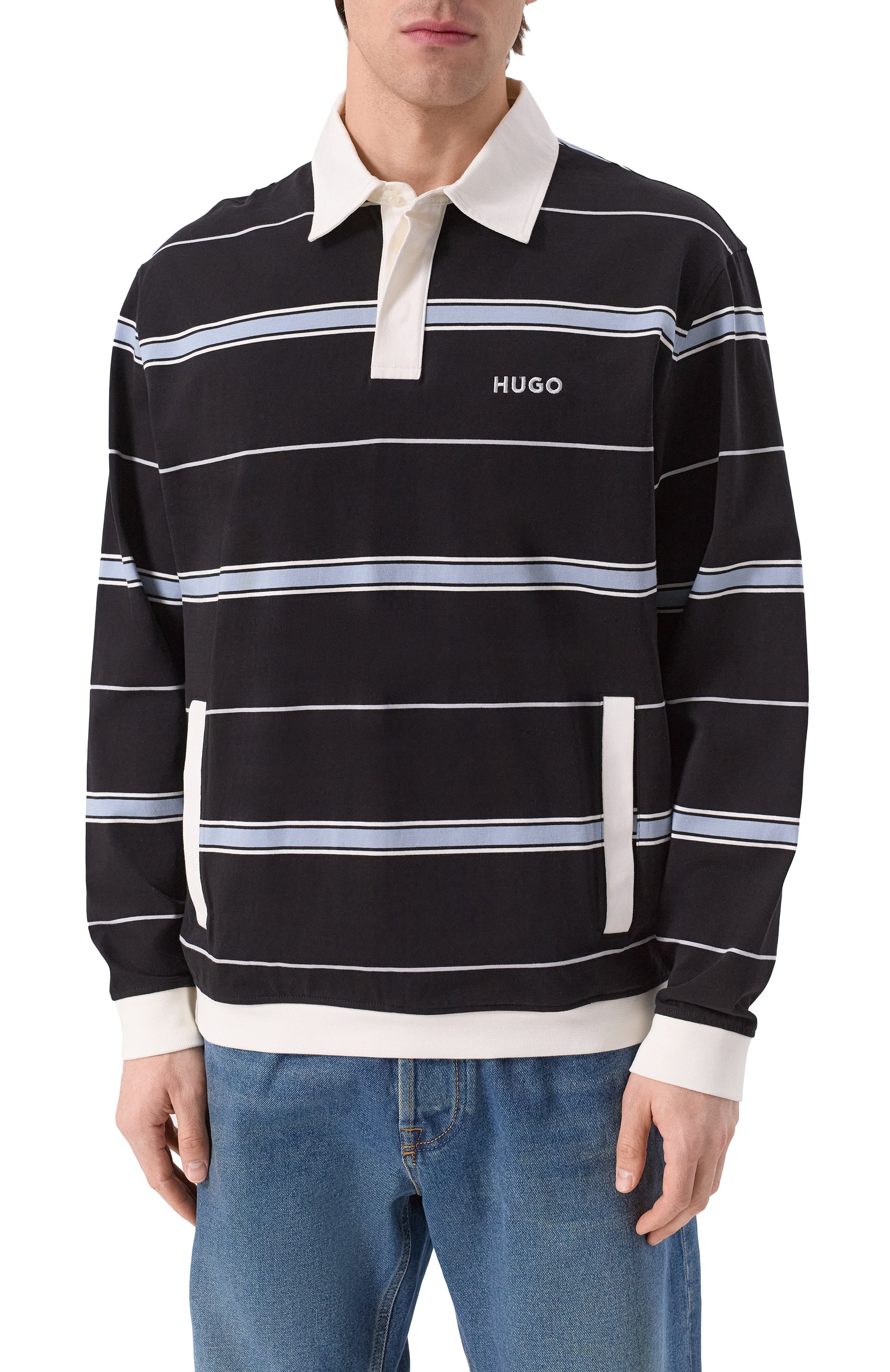 Хлопковое поло HUGO, арт. 50534676, фото 3