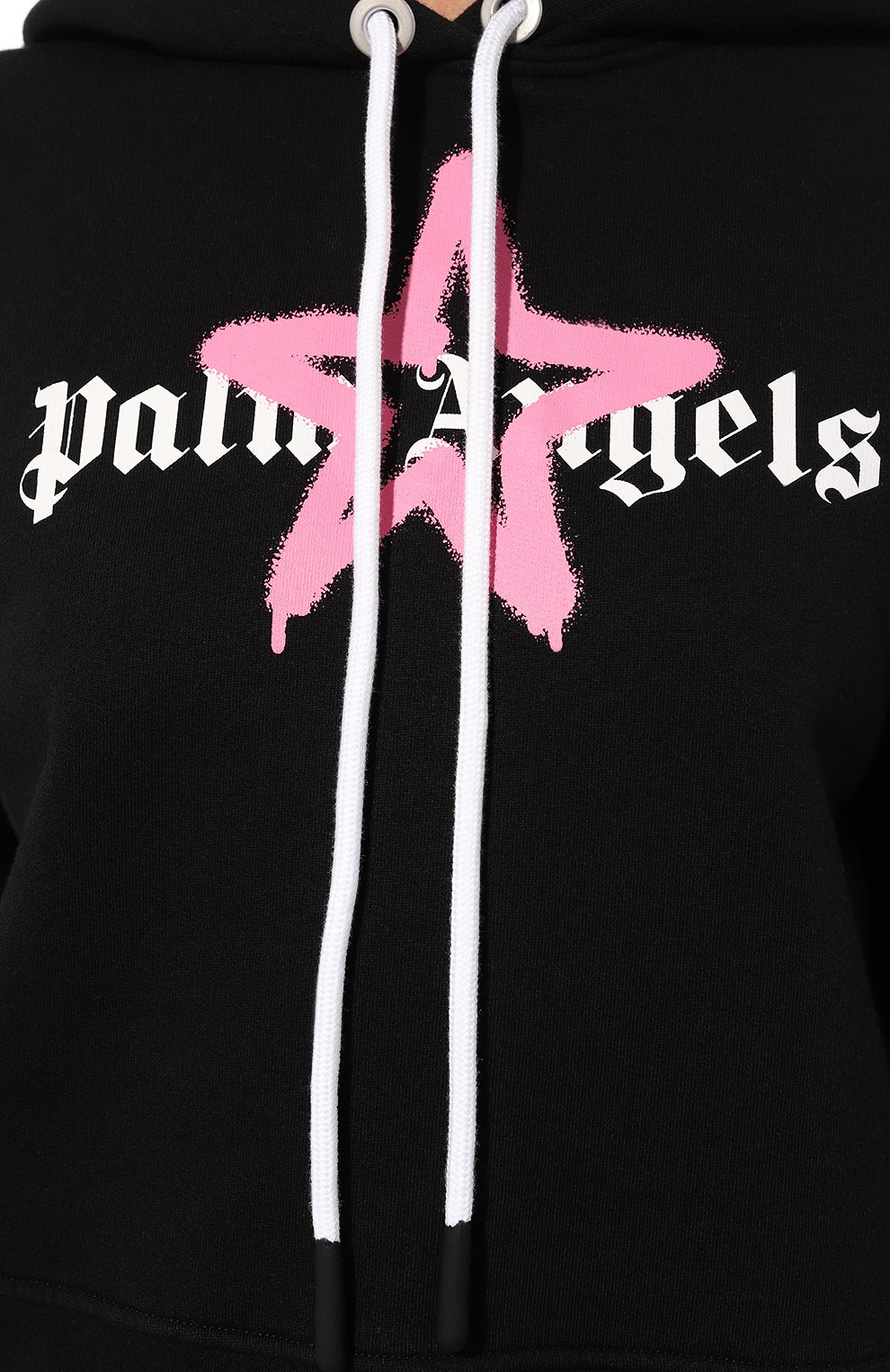 Хлопковое худи PALM ANGELS черного цвета по цене 57350 руб., арт. PWBB022C99FLE0031030, фото 5 Хлопковое худи PALM ANGELS, арт. PWBB022C99FLE0031030, фото 5