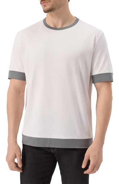 Хлопковая футболка GIORGIO ARMANI белого цвета по цене 55850 руб., арт. GM001948/TE10333, фото 3 Хлопковая футболка GIORGIO ARMANI, арт. GM001948/TE10333, фото 3