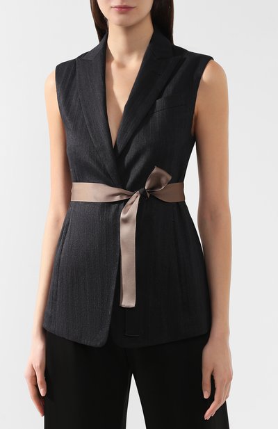 Жилет из смеси хлопка и льна BRUNELLO CUCINELLI, арт. MF5788716, фото 3