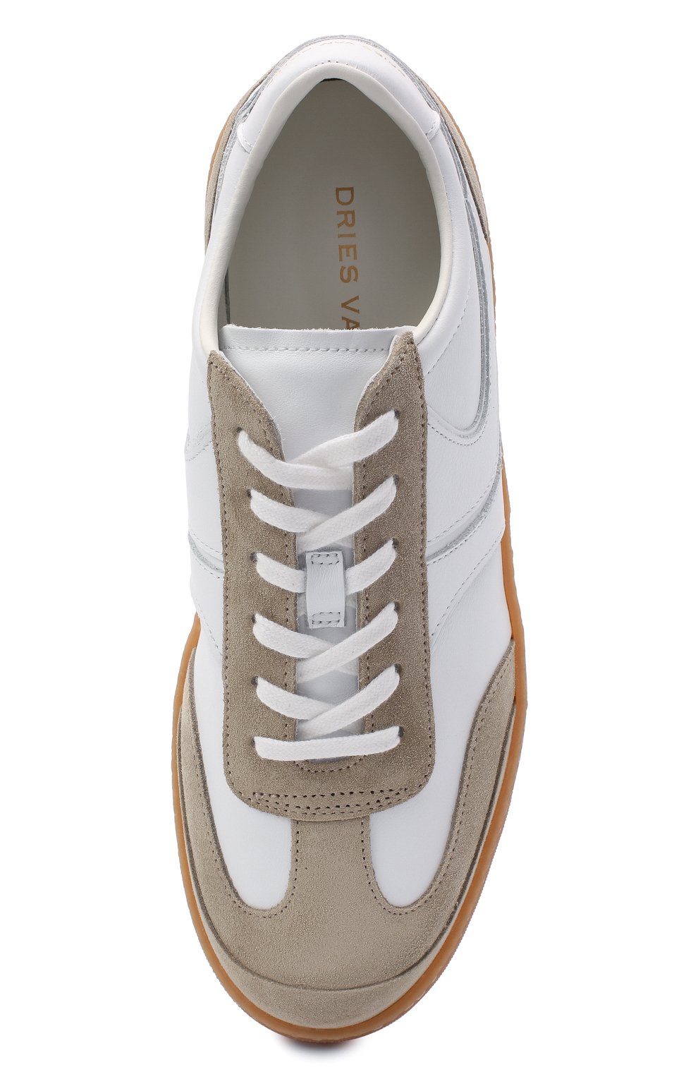 Кожаные кеды DRIES VAN NOTEN белого цвета по цене 49950 руб., арт. WW202/006/QU119, фото 5 Кожаные кеды DRIES VAN NOTEN, арт. WW202/006/QU119, фото 5