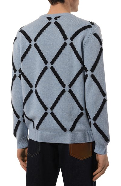 Кашемировый свитер KITON голубого цвета по цене 340500 руб., арт. UMK0512V385, фото 4 Кашемировый свитер KITON, арт. UMK0512V385, фото 4