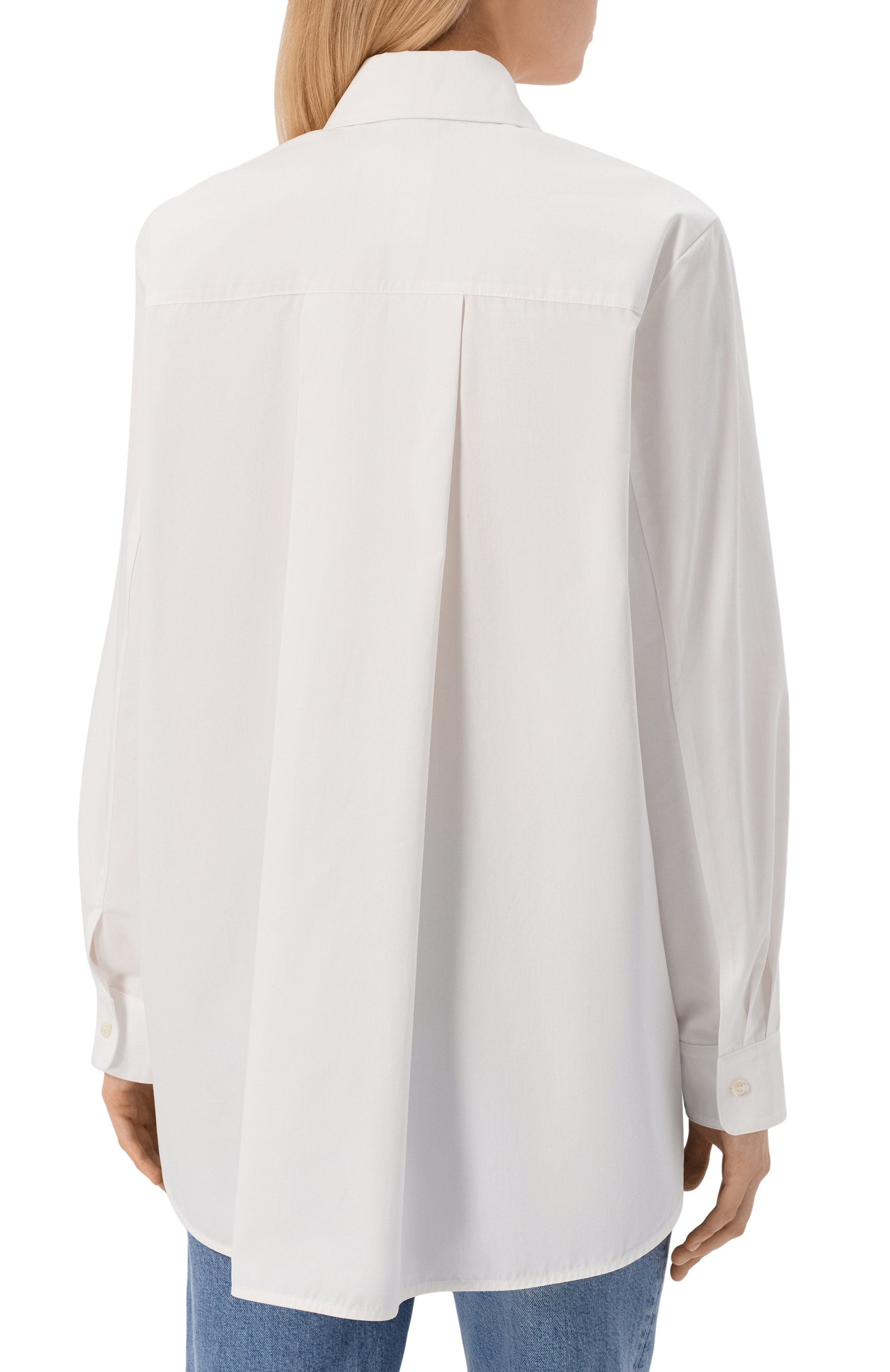 Хлопковая рубашка EMPORIO ARMANI белого цвета по цене 45950 руб., арт. EW002666/AF12441, фото 4 Хлопковая рубашка EMPORIO ARMANI, арт. EW002666/AF12441, фото 4