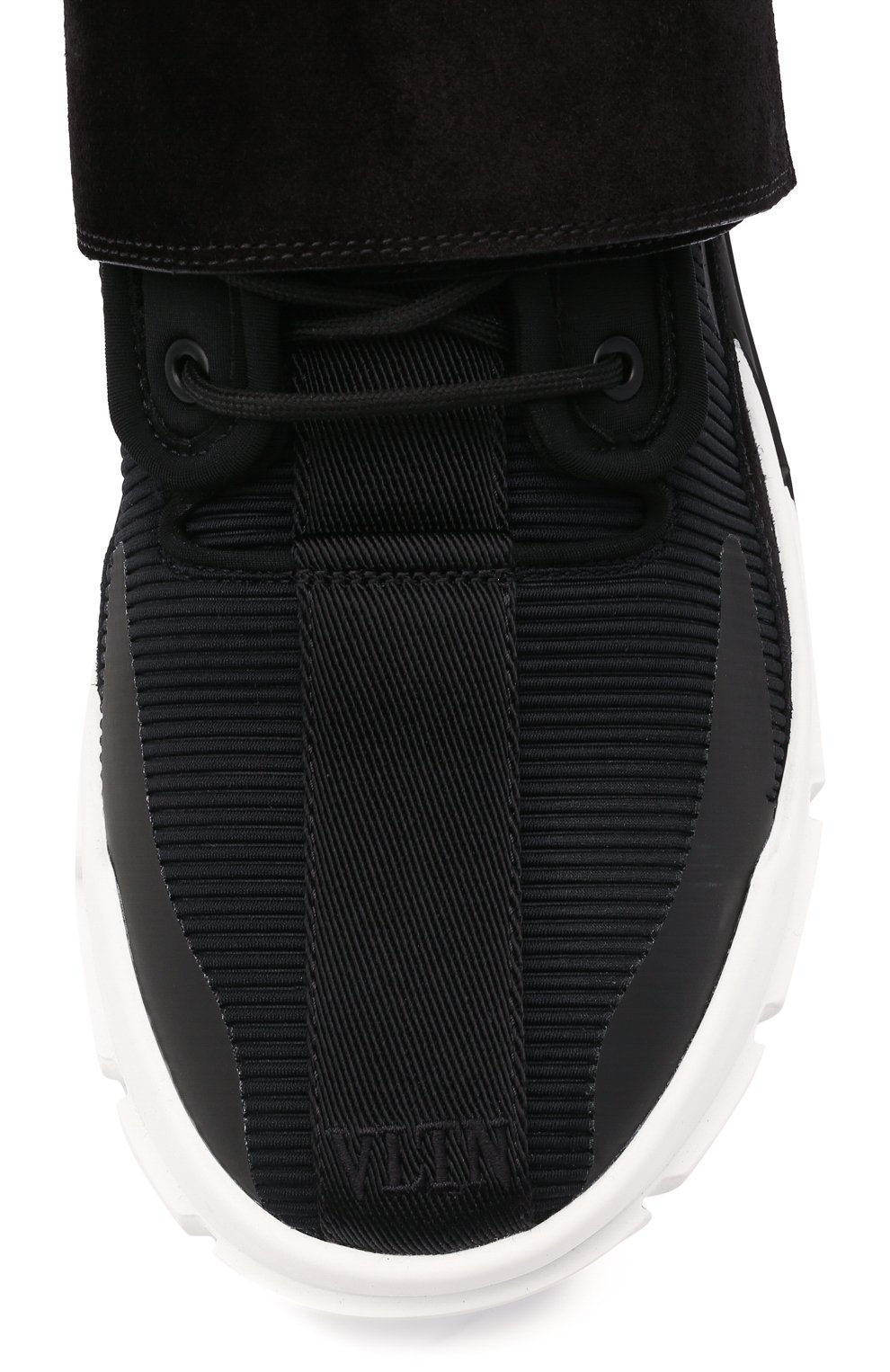 Комбинированные кроссовки VALENTINO черного цвета по цене 69950 руб., арт. VY2S0E28/CHU, фото 5 Комбинированные кроссовки VALENTINO, арт. VY2S0E28/CHU, фото 5