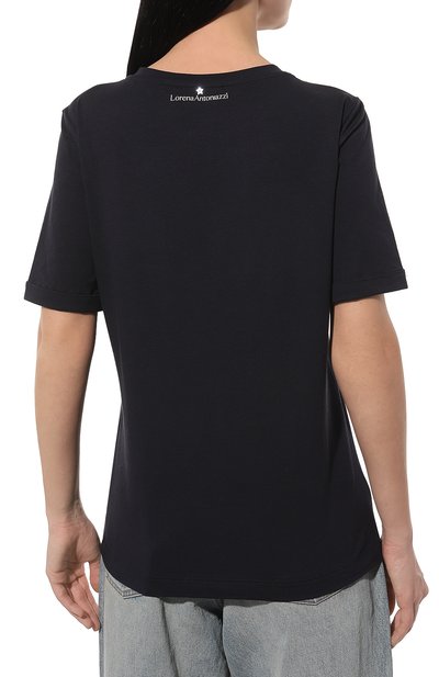 Хлопковая футболка LORENA ANTONIAZZI, арт. TS24AP/9999, фото 4