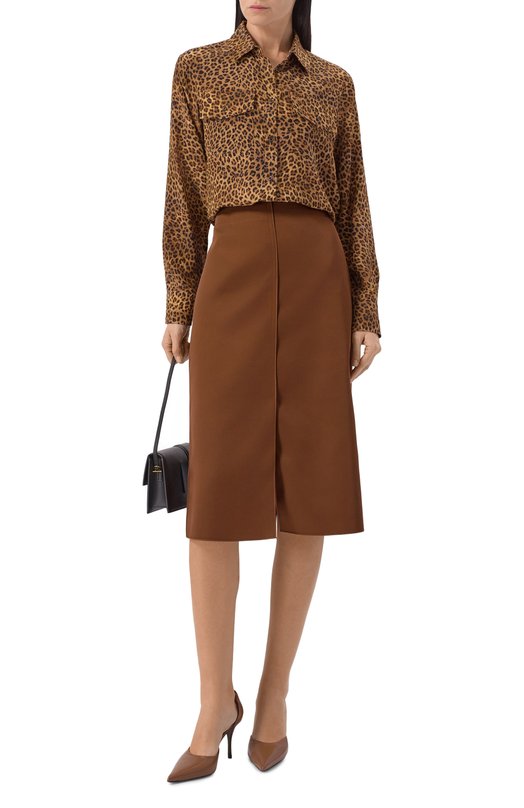 Шелковая рубашка Weekend Max Mara WKDLEMMA Леопардовый  WKDLEMMA Фото 2