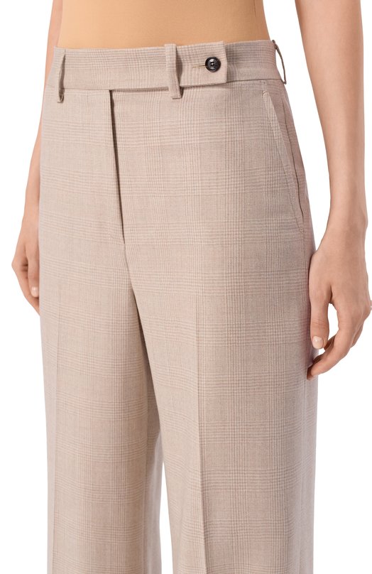 Шерстяные брюки Kiton D48109K0513G01 Бежевый  D48109K0513G01 Фото 5