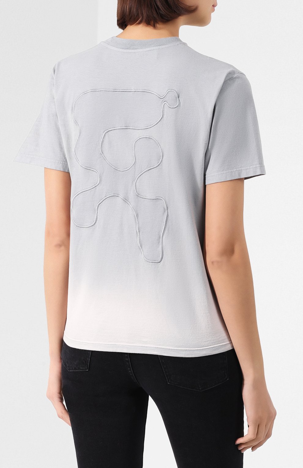 Хлопковая футболка OFF-WHITE серого цвета по цене 23350 руб., арт. 0WAA049R20F291240808, фото 4 Хлопковая футболка OFF-WHITE, арт. 0WAA049R20F291240808, фото 4