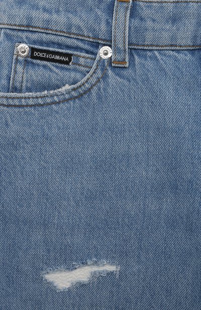 Джинсы DOLCE & GABBANA голубого цвета по цене 45250 руб., арт. L42F44/LDB88, фото 3 Джинсы DOLCE & GABBANA, арт. L42F44/LDB88, фото 3