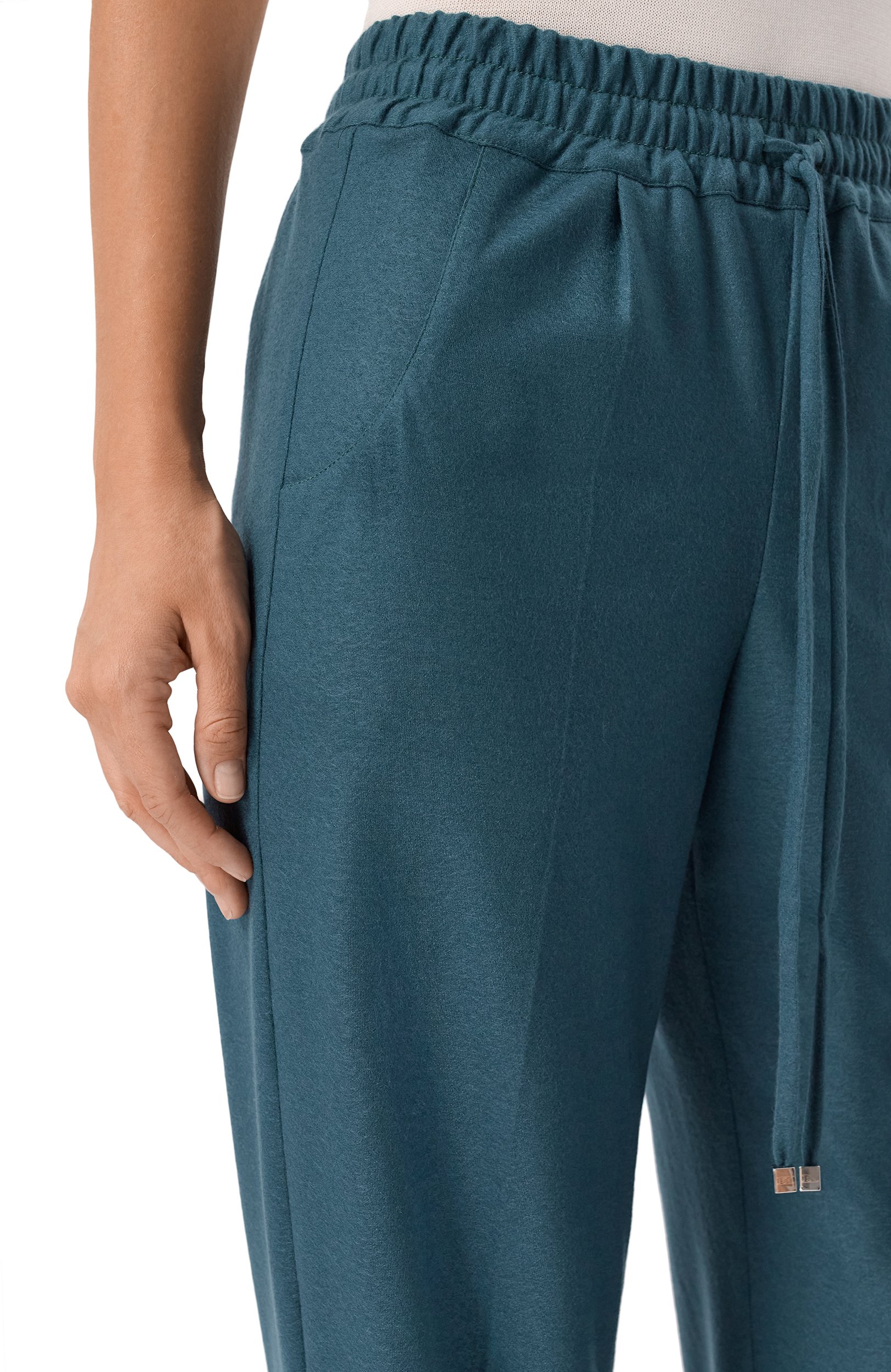 Кашемировые брюки KITON бирюзового цвета по цене 427000 руб., арт. D48122K0173I, фото 5 Кашемировые брюки KITON, арт. D48122K0173I, фото 5