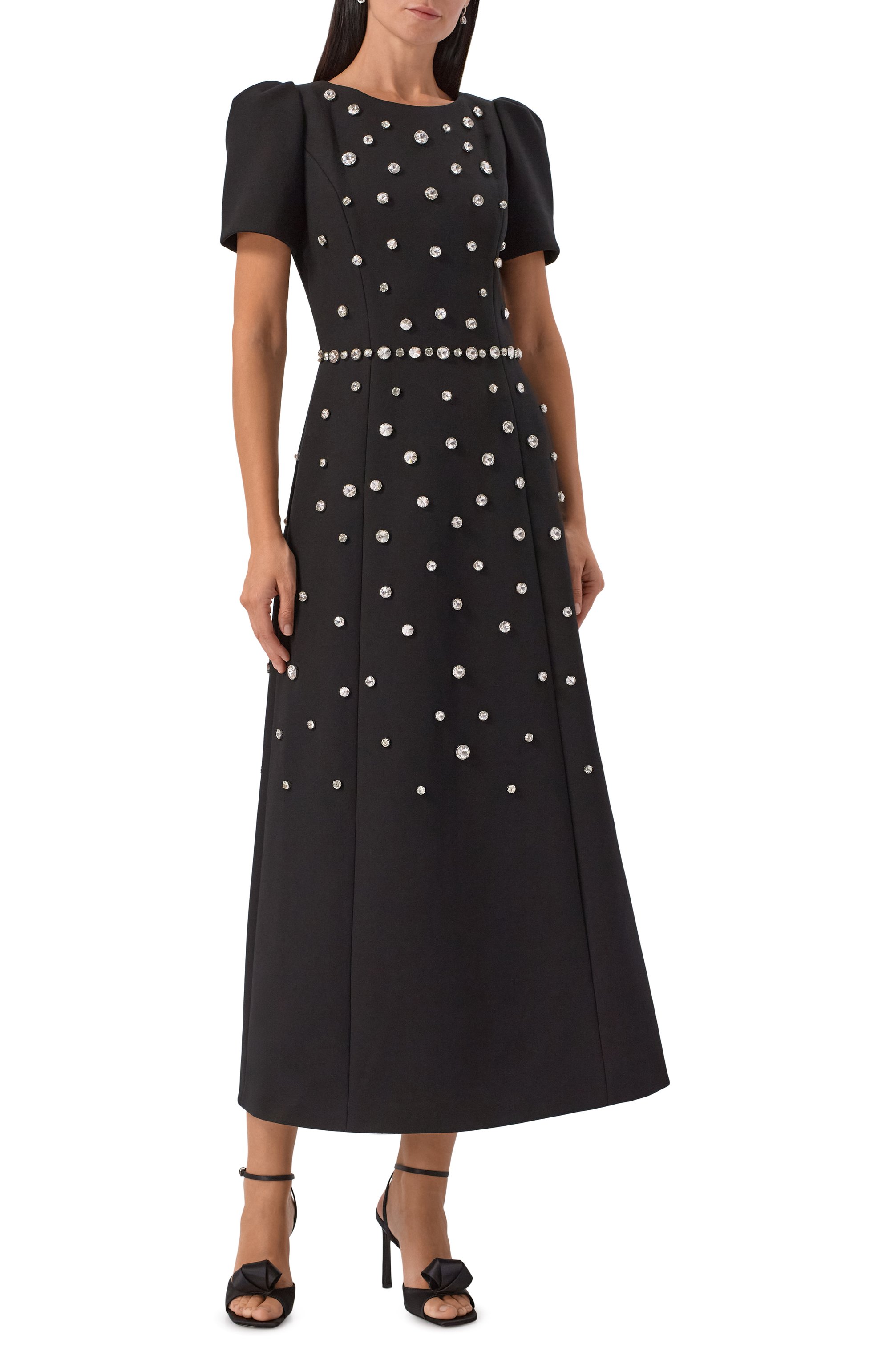 Платье с отделкой стразами DICE KAYEK черного цвета по цене 857000 руб., арт. PF25R213, фото 3 Платье с отделкой стразами DICE KAYEK, арт. PF25R213, фото 3