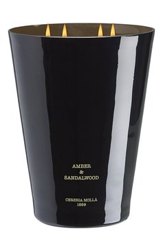 Свеча amber & sandalwood (3500g) CERERIA MOLLA 1899 бесцветного цвета, арт. 8424405050026 | Фото 2 (Региональные ограничения белый список (Axapta Mercury): Не проставлено; Нос: Не проставлено; Ограничения доставки: flammable)