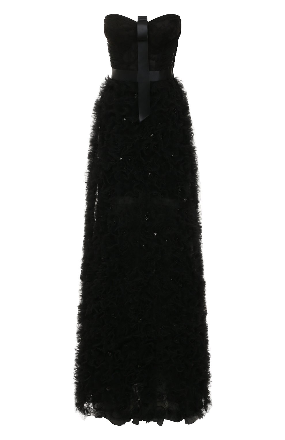 Платье OSCAR DE LA RENTA черного цвета по цене 1430000 руб., арт. S16E096BLK, фото 1 Платье OSCAR DE LA RENTA, арт. S16E096BLK, фото 1