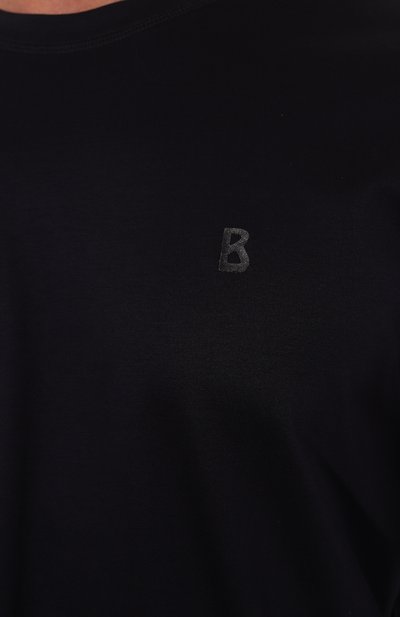 Хлопковый лонгслив BOGNER темно-синего цвета по цене 20100 руб., арт. 58299178, фото 5 Хлопковый лонгслив BOGNER, арт. 58299178, фото 5