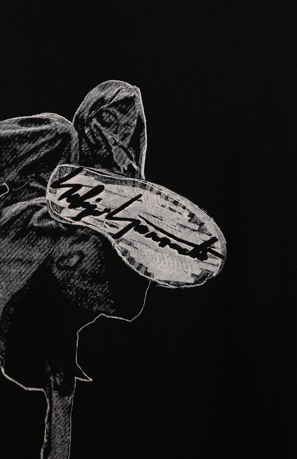 Мужской черный хлопковый лонгслив YOHJI YAMAMOTO купить в ЦУМ (арт
