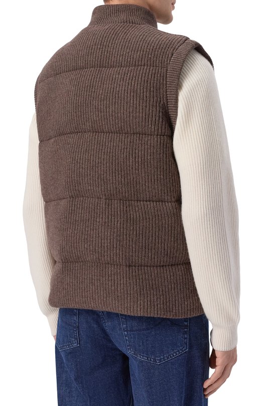 Шерстяной жилет MC2 Saint Barth LEE001-00028I/LEEDS KNIT Бежевый  LEE001-00028I/LEEDS KNIT Фото 4