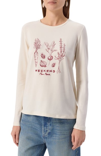 Хлопковый лонгслив WEEKEND MAX MARA, арт. REN0IR, фото 3