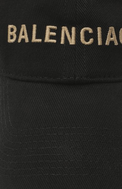 Хлопковая бейсболка BALENCIAGA черного цвета по цене 27350 руб., арт. 590758/310B2, фото 3 Хлопковая бейсболка BALENCIAGA, арт. 590758/310B2, фото 3