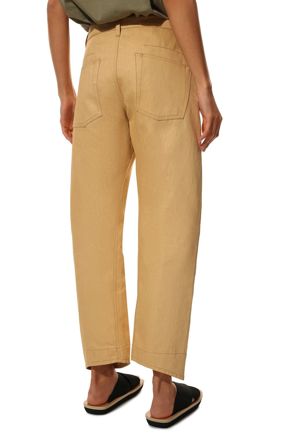 Брюки из хлопка и льна JIL SANDER, арт. JSWU316805-WU250200, фото 4