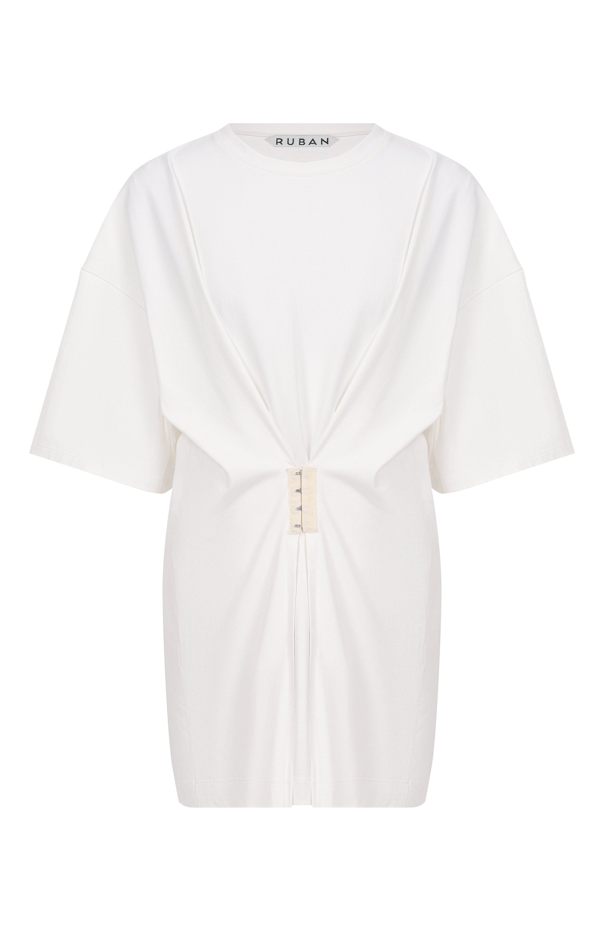 Хлопковая футболка RUBAN молочного цвета по цене 45000 руб., арт. RFW25/26-17.1.62.10, фото 1 Хлопковая футболка RUBAN, арт. RFW25/26-17.1.62.10, фото 1