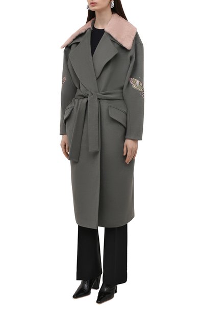 Пальто из шерсти и кашемира SEVEN LAB, арт. CVENERA-F-03 olive, фото 3